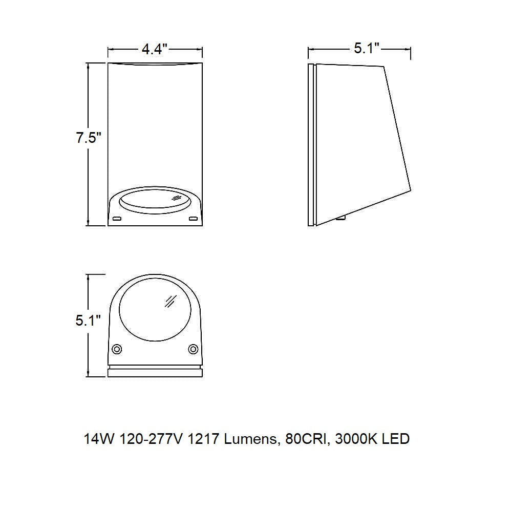 B24502 Directional Outdoor LED Wall Sconce
