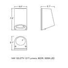 B24502 Directional Outdoor LED Wall Sconce