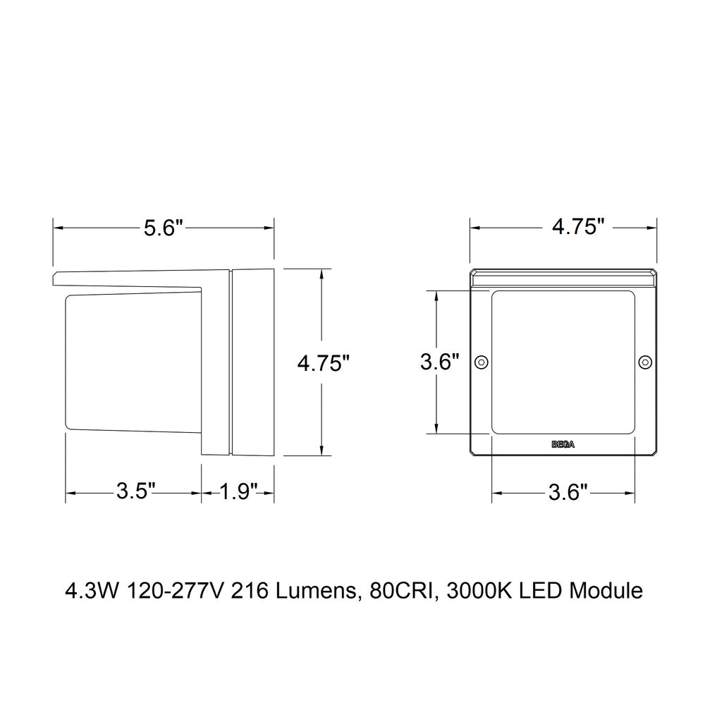 B33327/B33328 Impact Resistant Outdoor LED Wall Sconce
