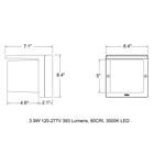 B33327/B33328 Impact Resistant Outdoor LED Wall Sconce