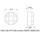 B33502/B33503 Impact Resistant Outdoor LED Wall/Ceiling Light
