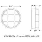 B33502/B33503 Impact Resistant Outdoor LED Wall/Ceiling Light