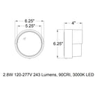 B33507/B33508 Impact Resistant Outdoor LED Wall Sconce