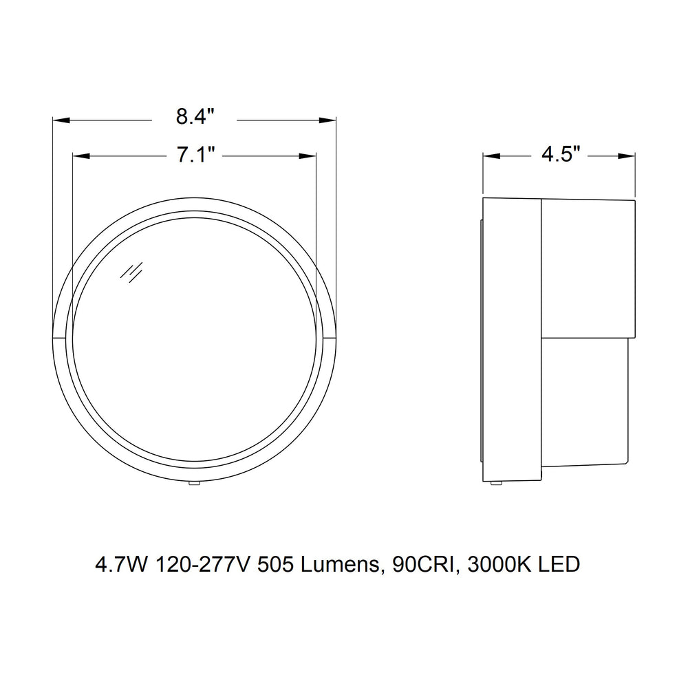 B33507/B33508 Impact Resistant Outdoor LED Wall Sconce