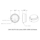B33534/B33535 Impact Resistant Outdoor LED Wall/Ceiling Light