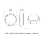 B33534/B33535 Impact Resistant Outdoor LED Wall/Ceiling Light