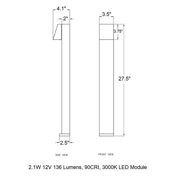 B77237/B77238 Garden Outdoor LED Bollard Light