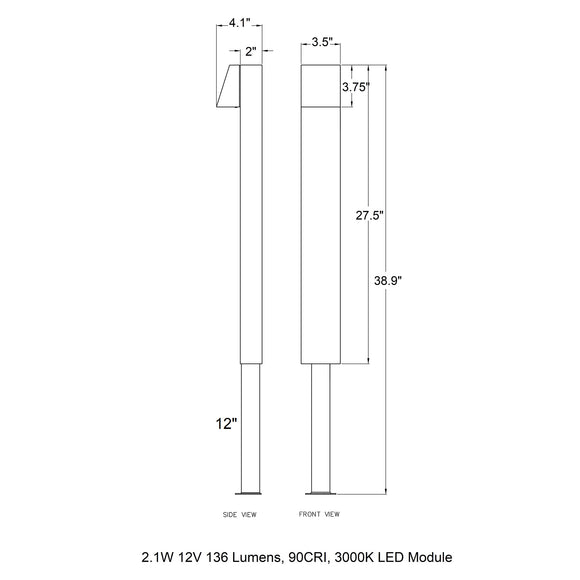 B77237/B77238 Garden Outdoor LED Bollard Light