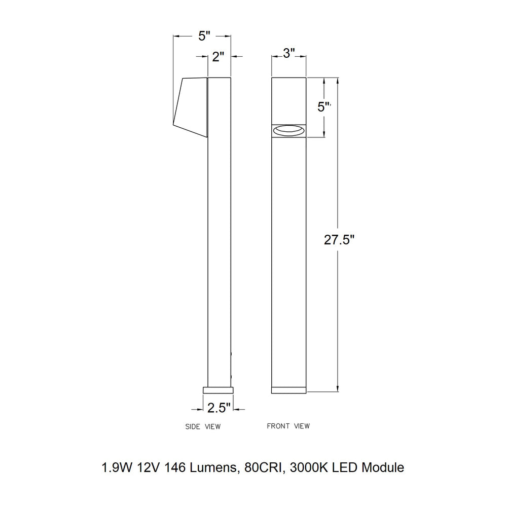 B77239/B77249 Garden Outdoor LED Bollard Light