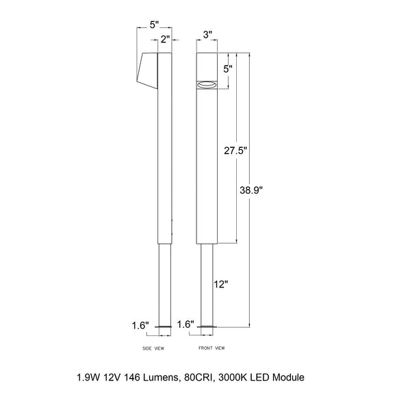 B77239/B77249 Garden Outdoor LED Bollard Light