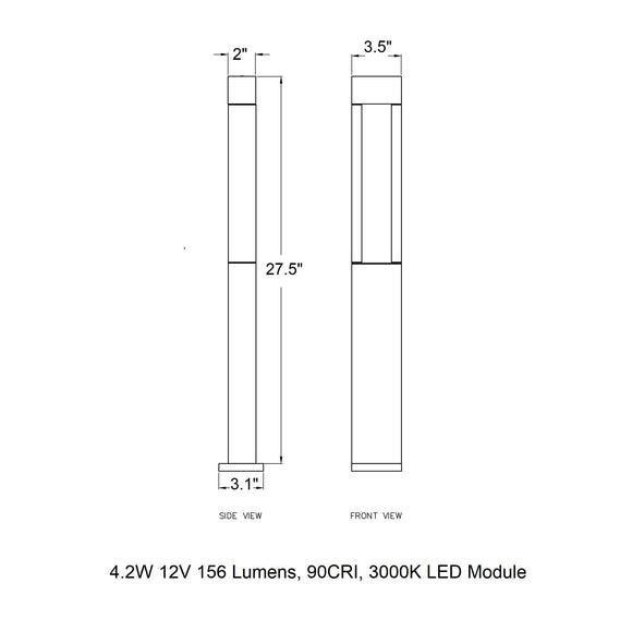 B77265/B77266 Garden Outdoor LED Bollard Light
