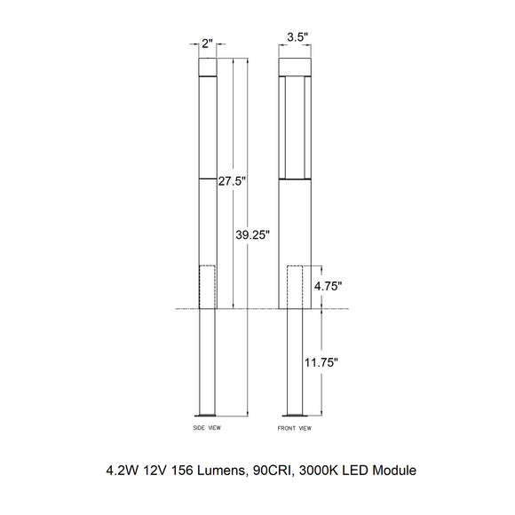 B77265/B77266 Garden Outdoor LED Bollard Light