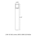 B84606/B84607 Garden Outdoor LED Bollard Light