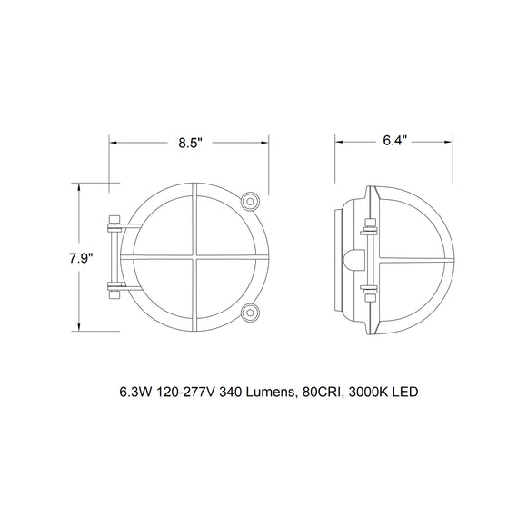 Cast Bronze Outdoor LED Wall Sconce