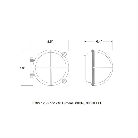 Cast Bronze Outdoor LED Wall Sconce