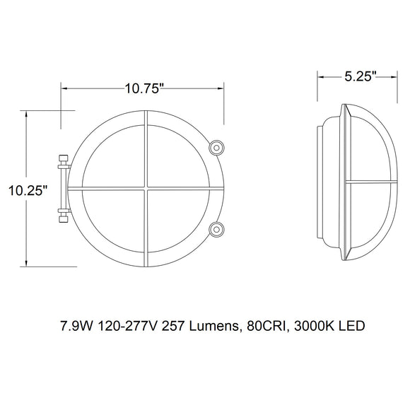 Cast Bronze Outdoor LED Wall Sconce