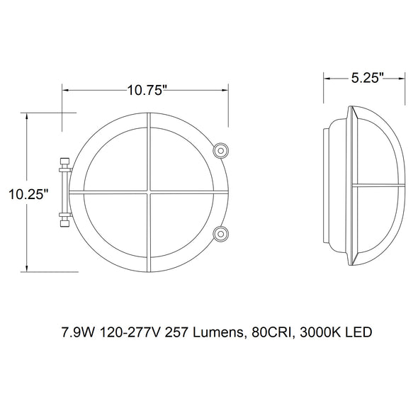 Cast Bronze Outdoor LED Wall Sconce
