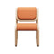 Tube Dining Chair  option Tan / Vegan Lather Upholstered