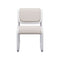 Tube Dining Chair  option White / Cream Boucle Upholstered