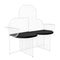 Cloud Metal Bench  option Black Sunbrella
