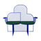 Cloud Metal Bench  option Forest Green Sunbrella