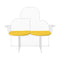 Cloud Metal Bench  option Yellow Sunbrella