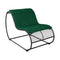 Loop Lounge Chair  option Forest Green Sunbrella