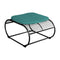 Loop Ottoman  option Teal Sunbrella