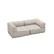 The Cube Corner Two Seater Sofa  option Cream Boucle