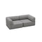 The Cube Corner Two Seater Sofa  option Grey Boucle