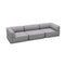 The Cube Three Seater Sofa  option Grey Chenille