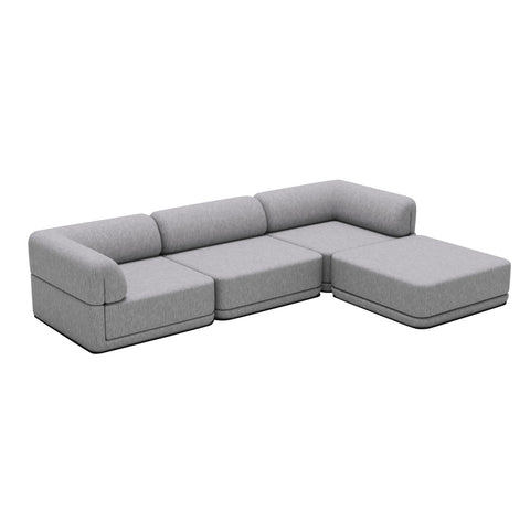 The Cube Three Seater Sofa with Ottoman