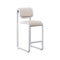 Tube Stool  option White / Cream Boucle