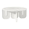 Wave Coffee Table  option Ceramic Stone White