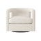 Alana Upholstered Swivel Lounge Chair  option 1146-002 Boucle White/Cream
