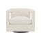 Alana Upholstered Swivel Lounge Chair  option 1345-002 Chenille White/Cream