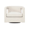 Alana Upholstered Swivel Lounge Chair  option 1429-002 Linen White/Cream