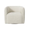 Aline Upholstered Swivel Lounge Chair  option 1146-002 Boucle White/Cream