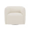 Aline Upholstered Swivel Lounge Chair  option 1345-002 Chenille White/Cream