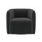Aline Upholstered Swivel Lounge Chair  option 5534-011 Fortress Velvet Grey
