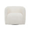 Aline Upholstered Swivel Lounge Chair  option 5558-000 Crypton Chenille White/Cream