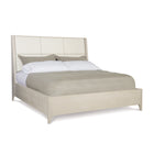 Axiom Upholstered Panel Bed with Wooden Footboard and Side Rails
