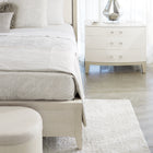 Axiom Upholstered Panel Bed with Wooden Footboard and Side Rails
