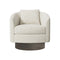 Camino Upholstered Swivel Lounge Chair  option 1146-002 Boucle White/Cream