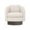 Camino Upholstered Swivel Lounge Chair  option 1429-002 Linen White/Cream
