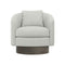 Camino Upholstered Swivel Lounge Chair  option 5555-000 Shield White/Cream