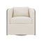 Eliot Upholstered Swivel Lounge Chair  option 1345-002 Chenille White/Cream