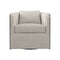 Eliot Upholstered Swivel Lounge Chair  option 1429-002 Linen White/Cream