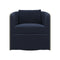 Eliot Upholstered Swivel Lounge Chair  option 1580-444 Velvet Blue