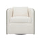 Eliot Upholstered Swivel Lounge Chair  option 5558-000 Crypton Chenille White/Cream